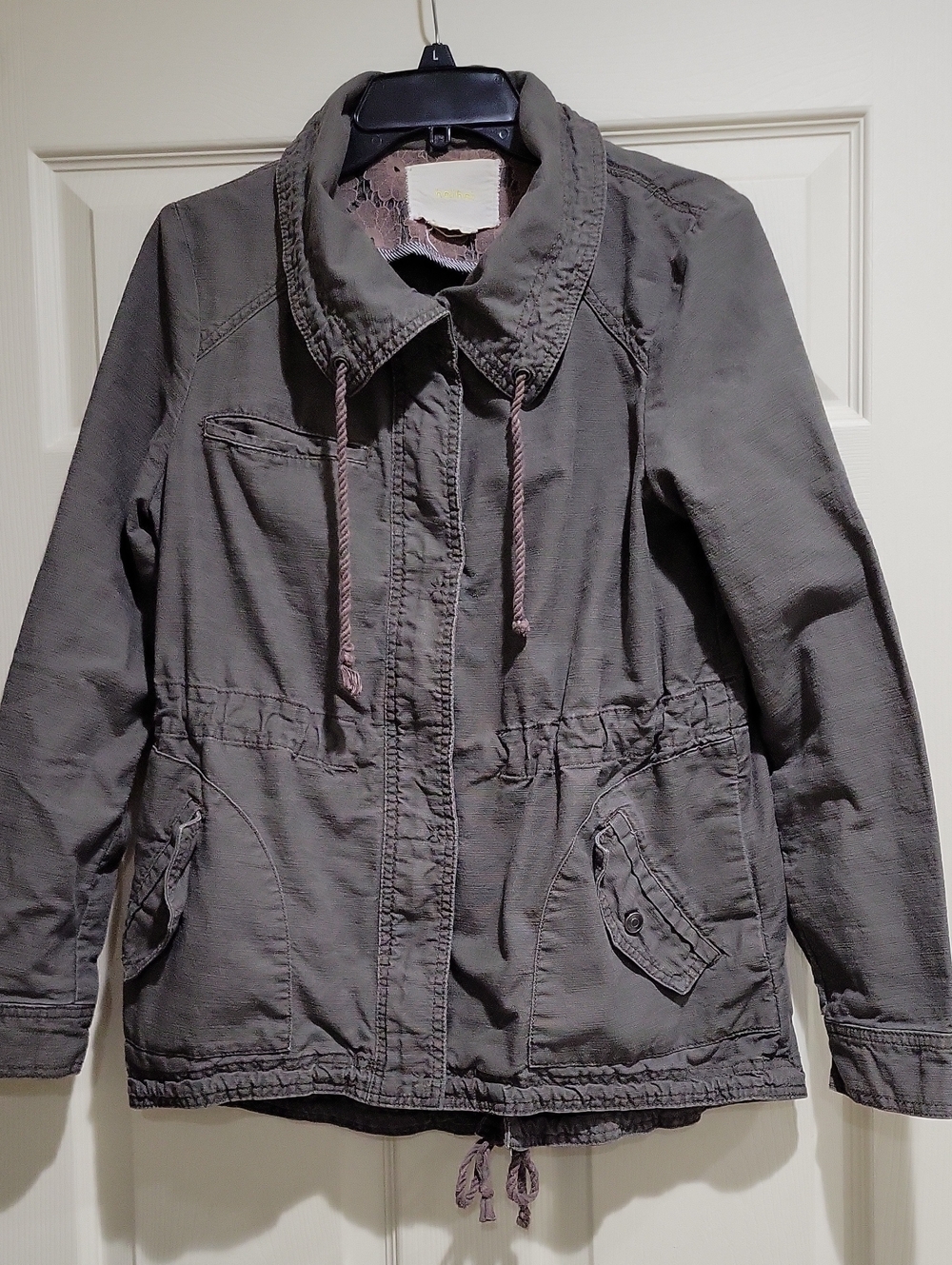 Hai Hei Casual Drawstring Utility Jacket - Gray